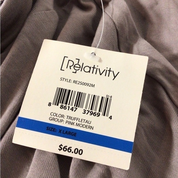 Relativity bias cut rayon knit taupe (truffletau) maxi skirt with ruffle size PM - Picture 7 of 7